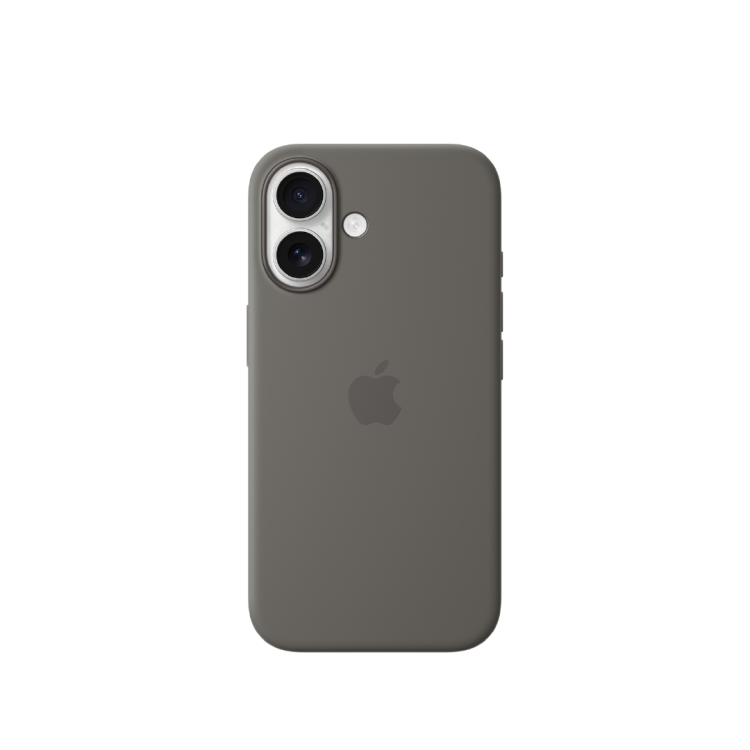 Funda de silicona con MagSafe de Apple para el iPhone 16 - Gris piedra