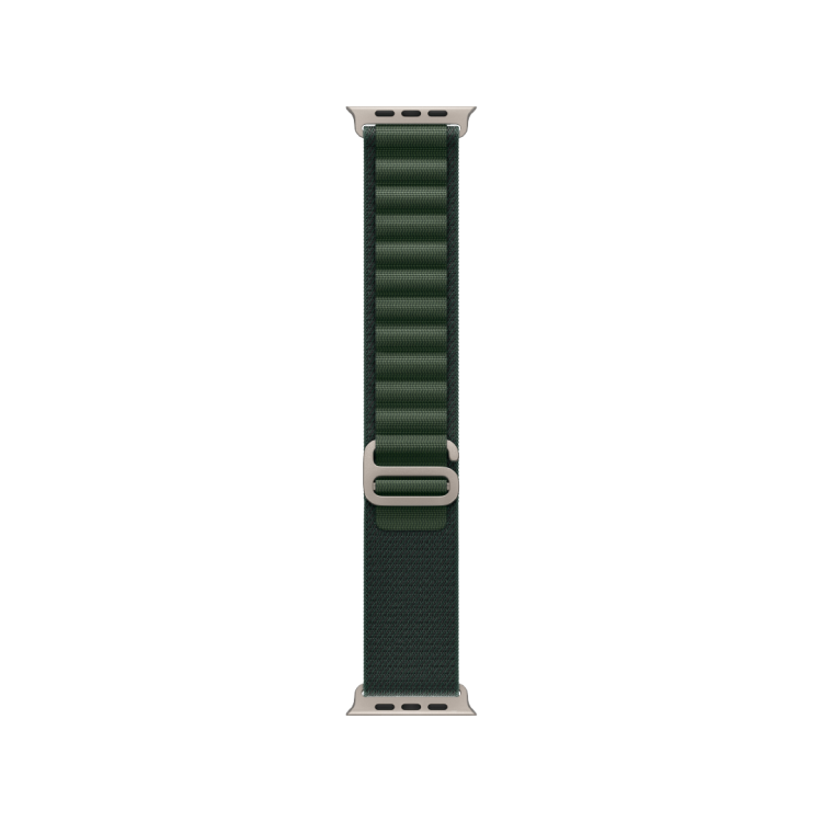 Correa Loop Alpine verde oscuro (49 mm) - Talla M - Titanio natural