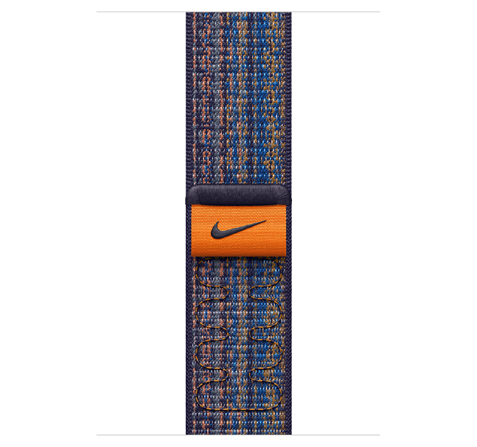 Correa Nike Sport Loop Apple Watch 45mm - Game Royal / Naranja
